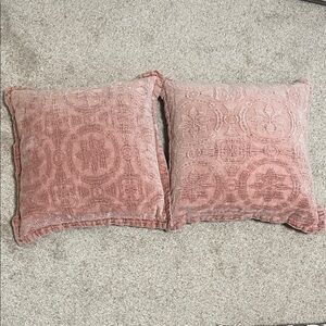 Elegant Pink Patterned Throw Pillows